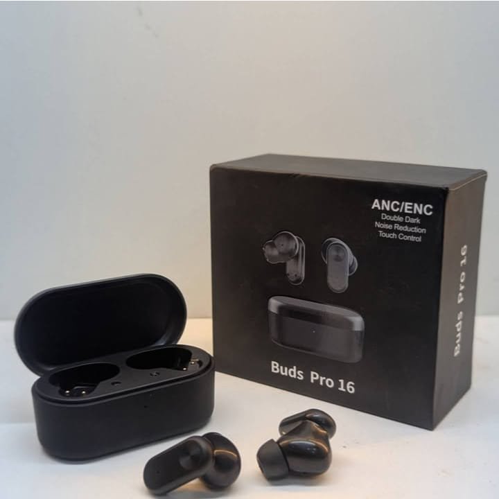 Buds Pro 16 Wireless Earbuds | ANC + ENC Noise Reduction | Bluetooth 5.3 | Touch Control | 40H Battery 